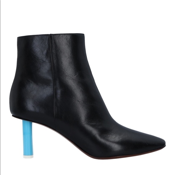 Vetements Shoes - ♦️SOLD Vetements black ankle boots w blue heel sz.40